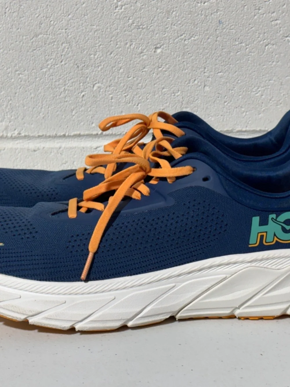 Hoka Ahari 7 Blue Orange Running Shoes Men's Size 12.5D 12.5 Sneakers VGC